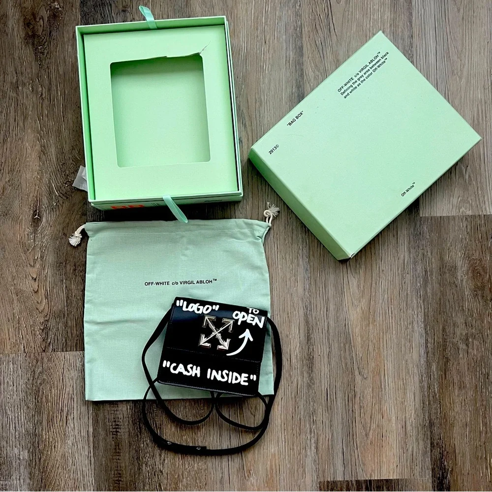 NWT rare Off White Cash Only Jitney bag - Picture 1 of 14